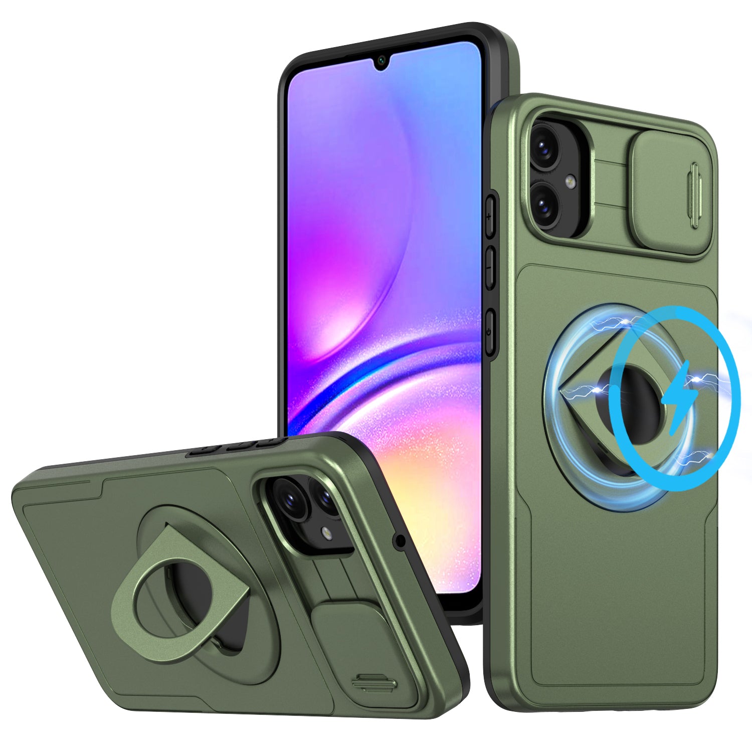 For Samsung Galaxy A05 4G Case Camera Protection Kickstand Dual Layer Hybrid TPU+PC Phone Cover For Samsung Galaxy A05 4G Case Camera Protection Kickstand Dual Layer Hybrid TPU+PC Phone Cover